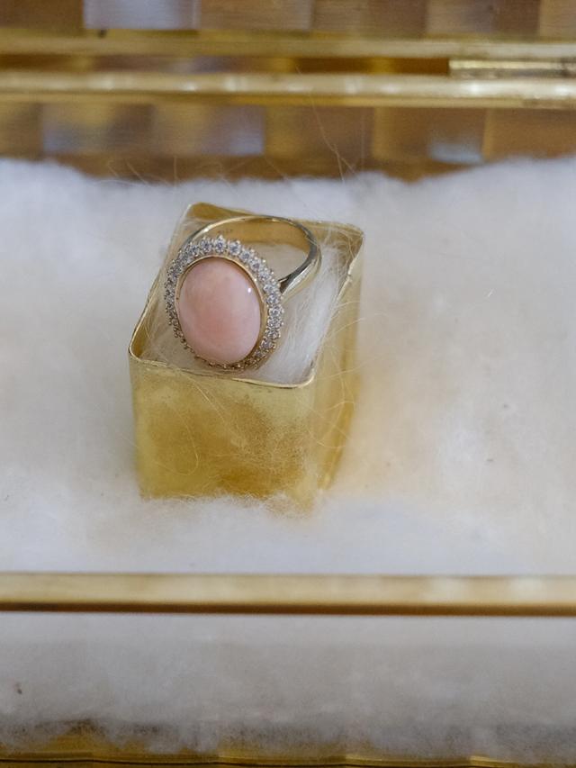 Petite moment ring(Pink opal)