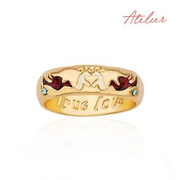 [YLYL Atelier] Fede ring Silver, AMBER (Gold plated)