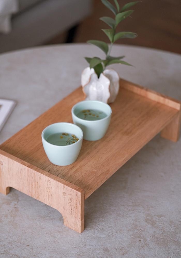 우드 트레이 찻상 소반 노을