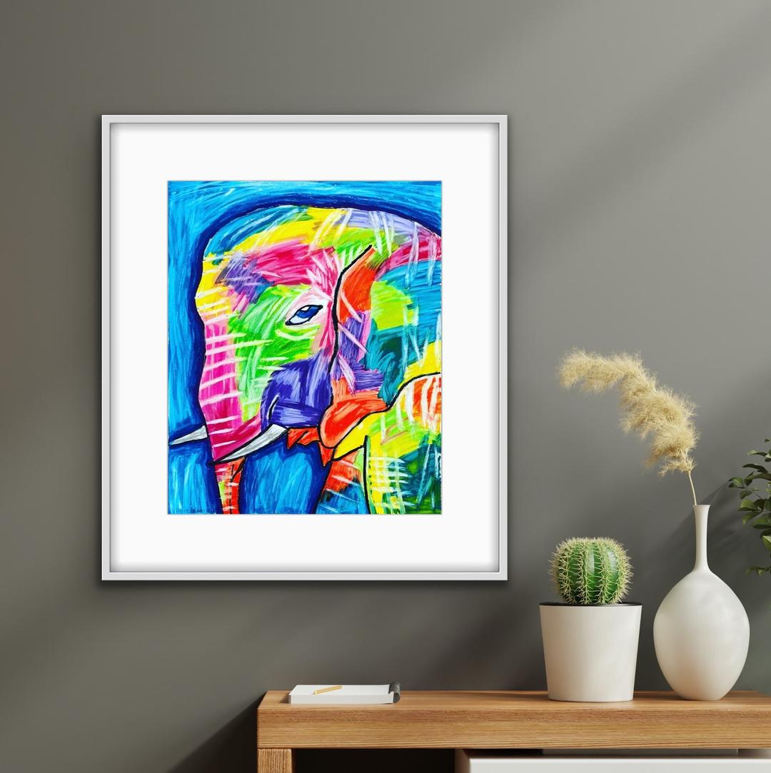 Elephant  - ORIGINAL 14x17” - Original Art ($250.00)