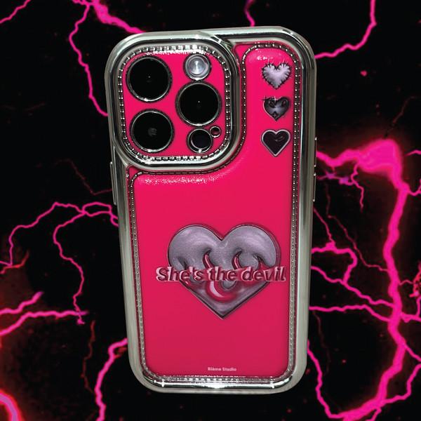 She's the devil hot pink case