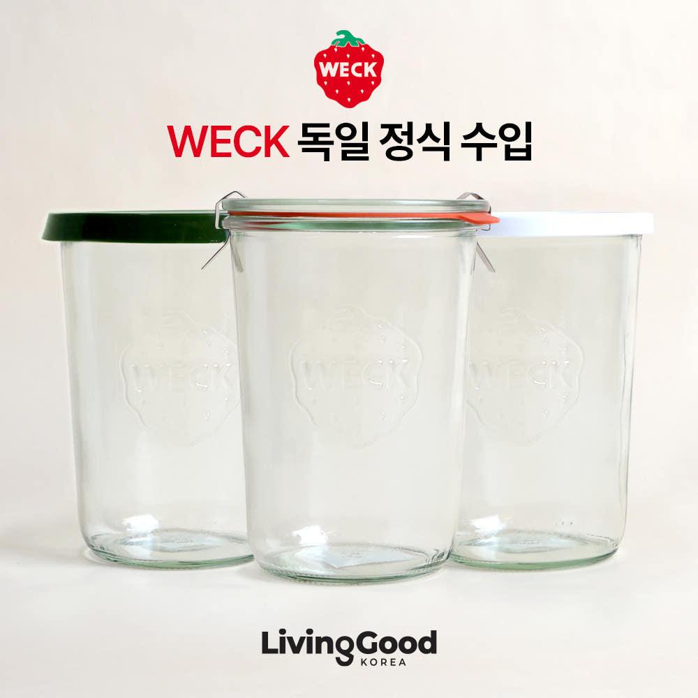 [WECK]몰드 743(850ml) 유리병 6개 / 뚜껑옵션