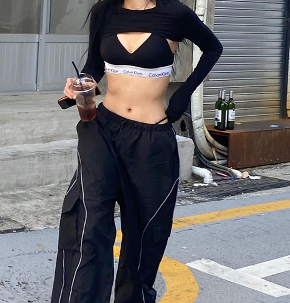 white line jogge pants |화이트라인 조거팬츠