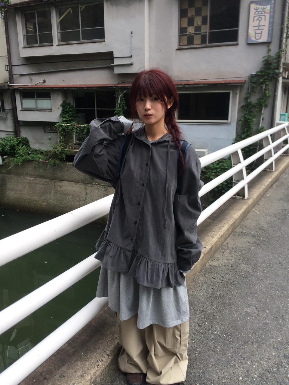 헤모 프릴 후드 남방 (2 color)