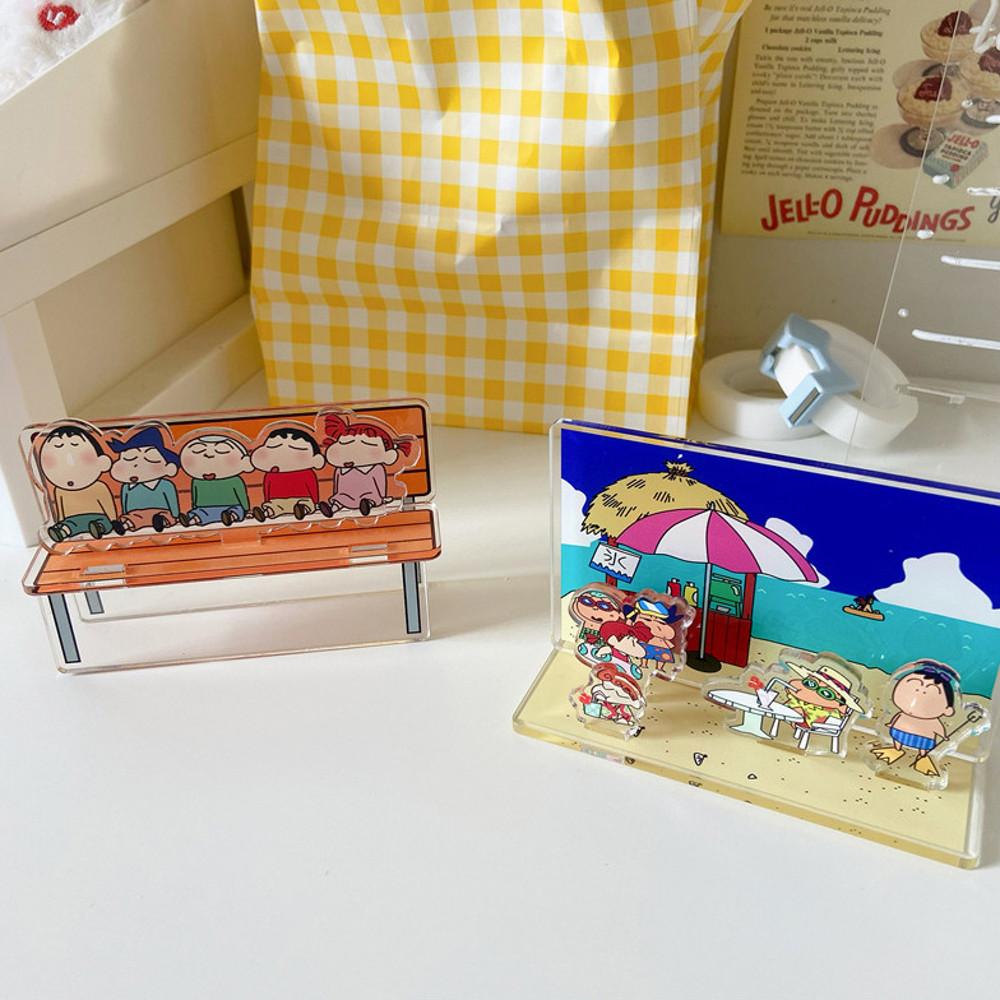 짱구 아크릴 스탠드 45종 피규어 피크닉 책상 꾸미기 짱구는 못말려 가족 세트 굿즈