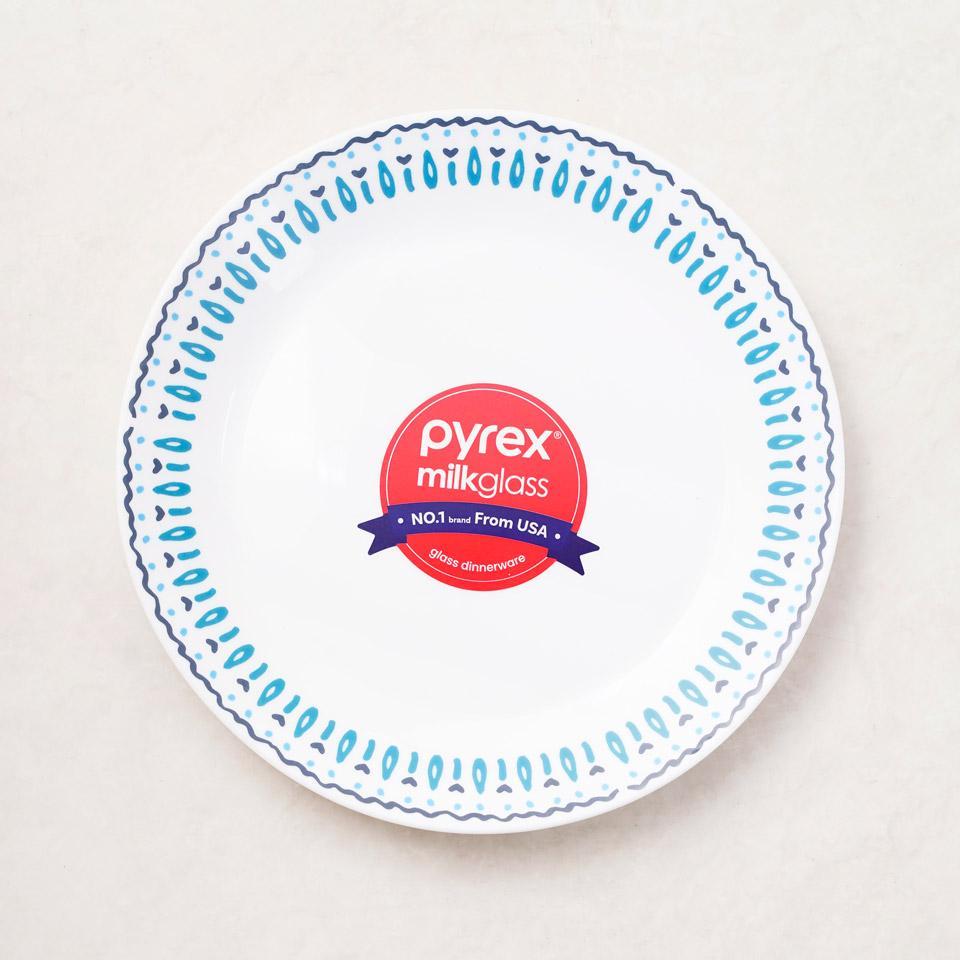 파이렉스 아자르 밀크글라스 접시 소