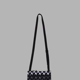 STAR PRINTED SACOCHE BAG (BLACK)