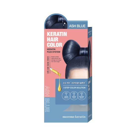 모레모 케라틴 손상 적은 헤어 컬러 애쉬 블루 (염색)
