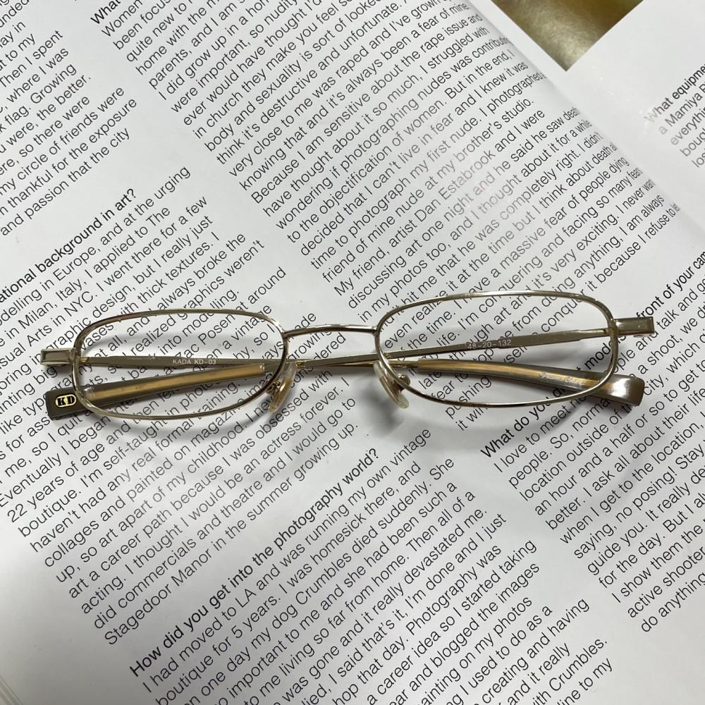 [중고] 빈티지 카다 금테 안경테