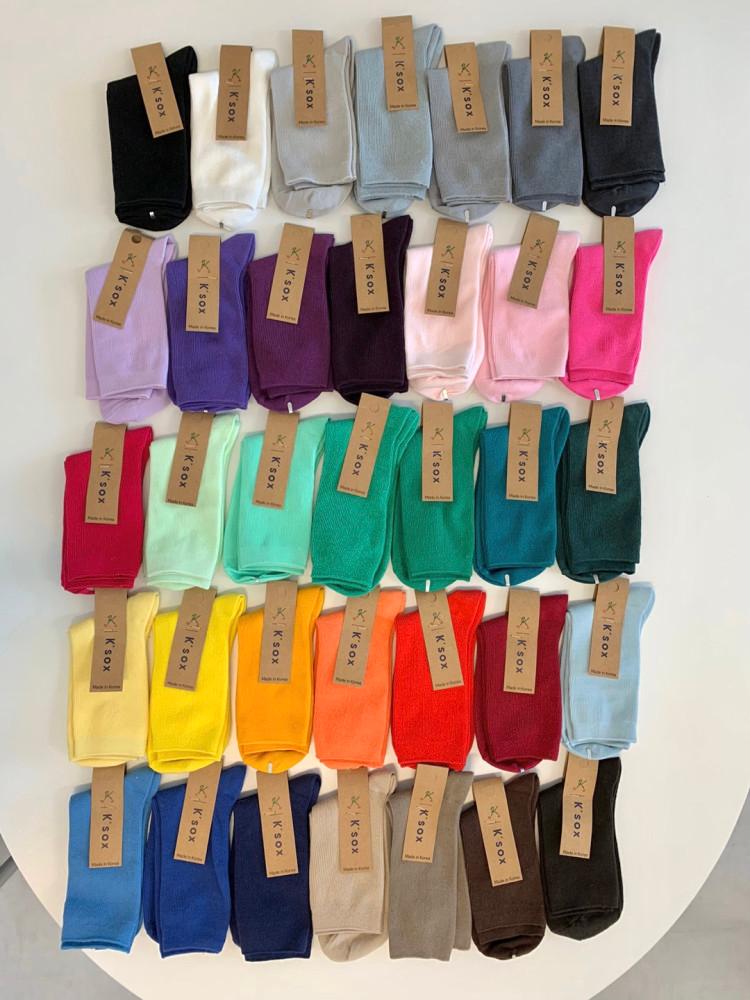 (당일배송) 케이삭스 골지 발목 양말 68color