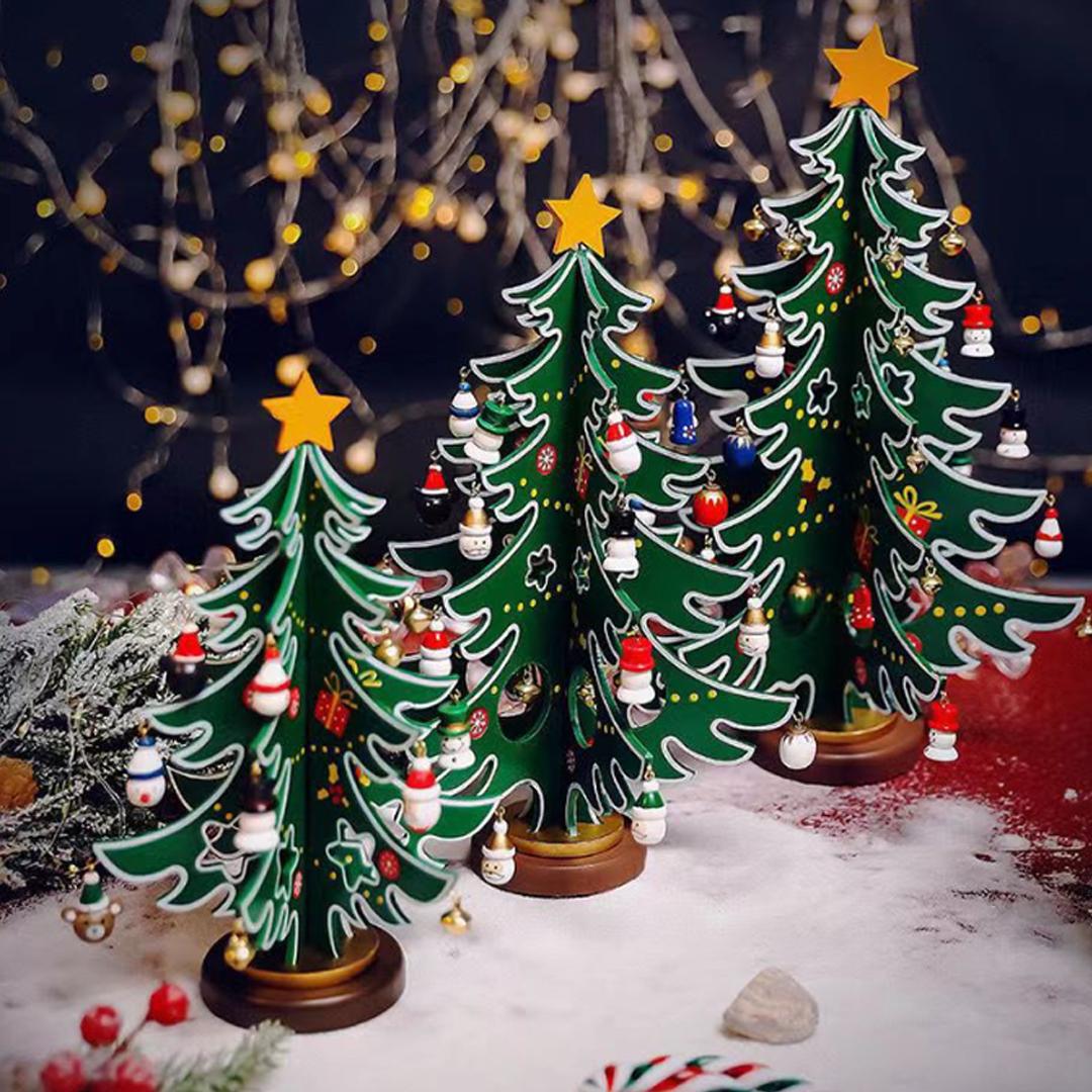 크리스마스 미니트리 입체나무 트리 그린 세트 소형 DIY 홈파티 캠핑 감성소품 생일 친구 선물