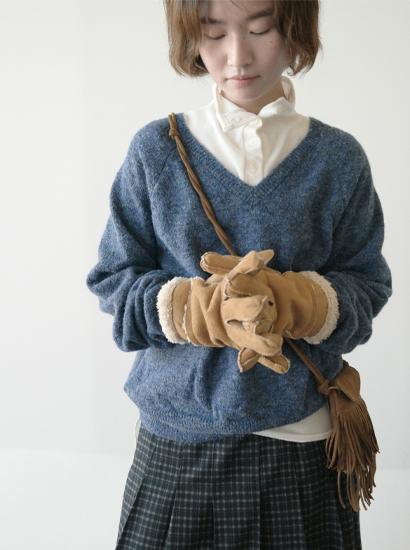 보카시 헤어리 브이 니트 (5c)