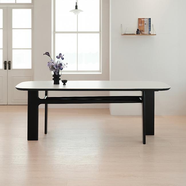 퓨로 블랙 지그 세라믹식탁