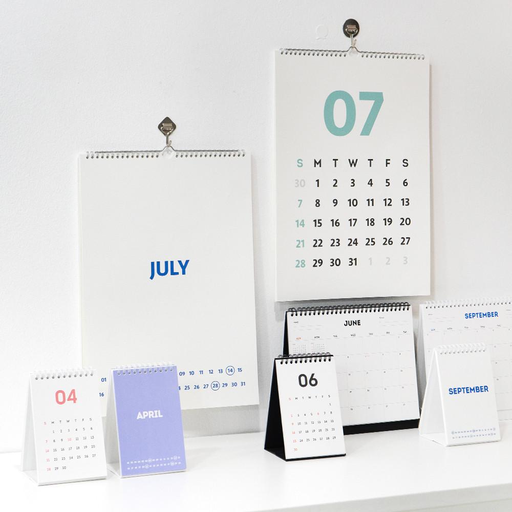 루카랩 2024 MMM 캘린더 3종 미니/미디엄/맥스 달력 탁상달력 벽달력 심플