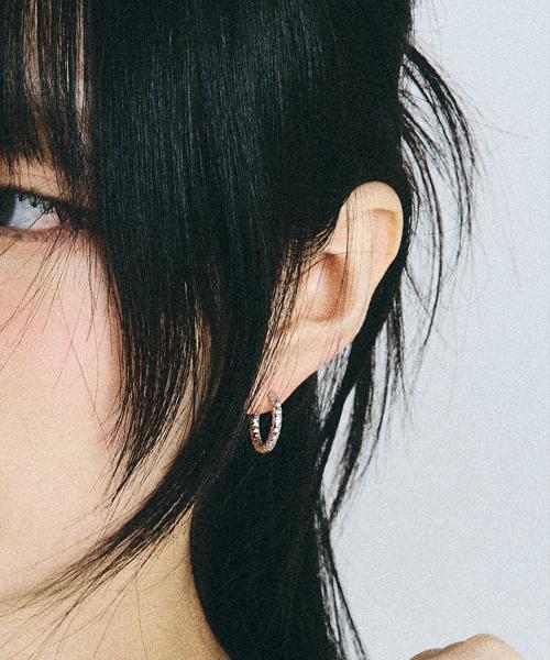 SBW002 Wrinkled ring earring