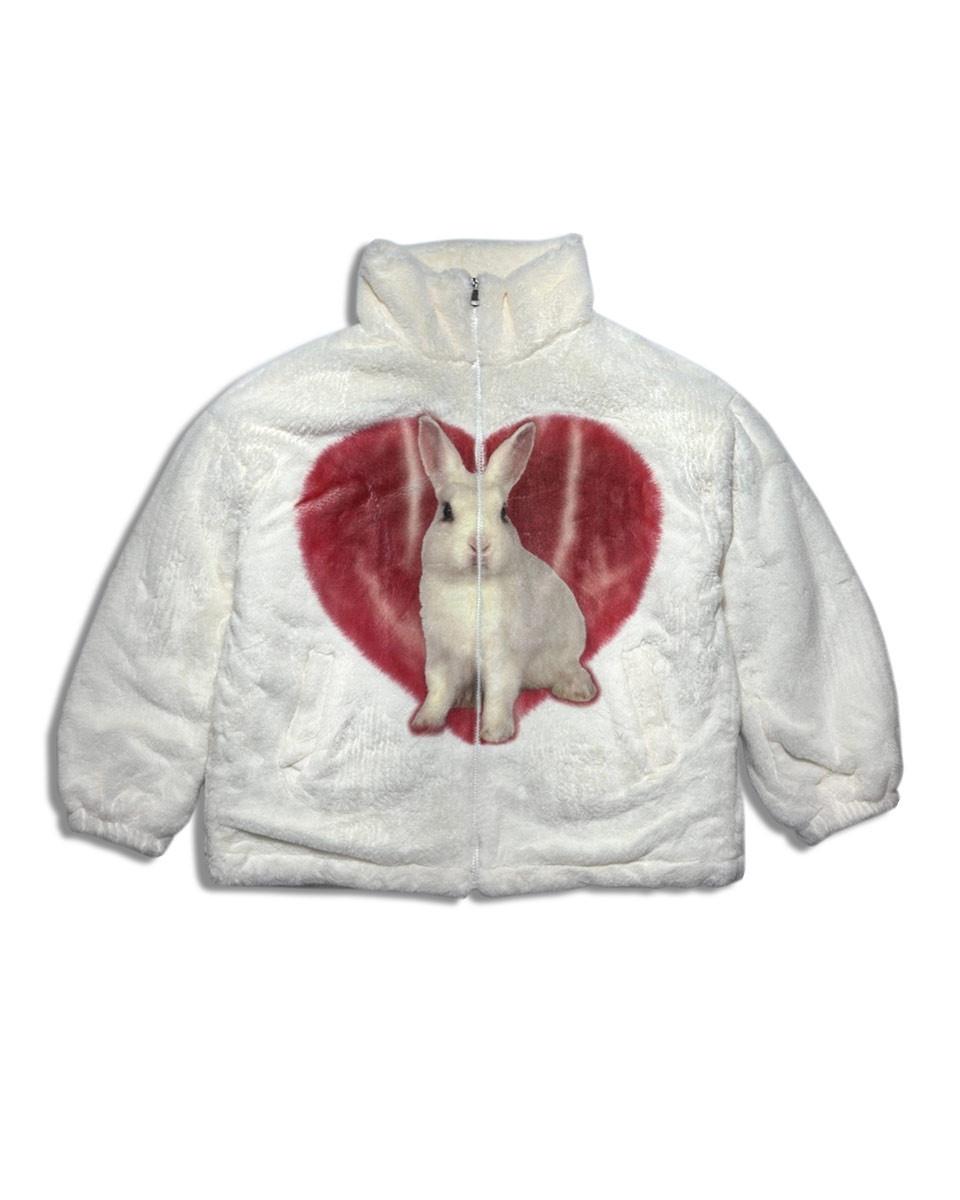 RABBIT HEART FUR JACKET IVORY VER.2