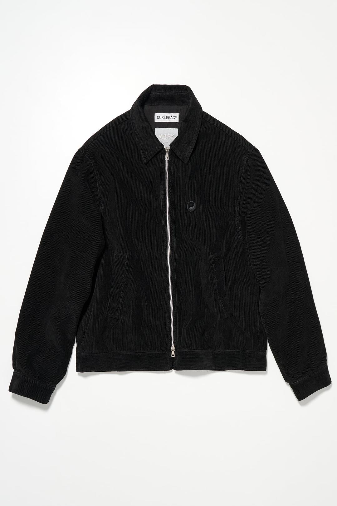 Blouson Jacket Overdyed Black Cord
