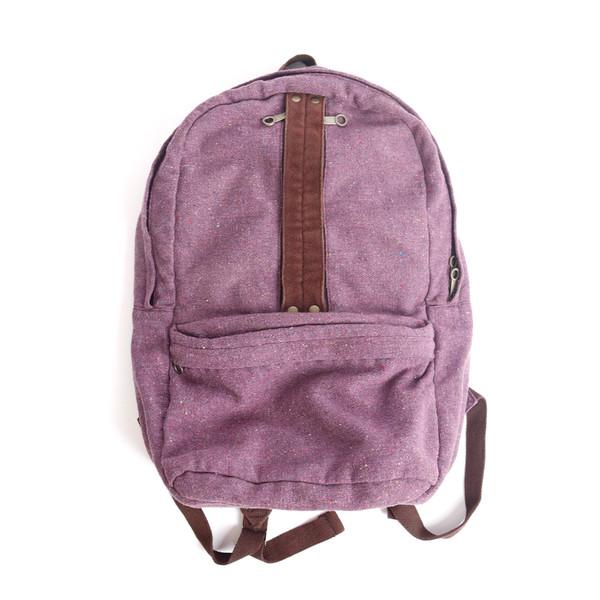[anello] 퍼플 컬러 울 백팩