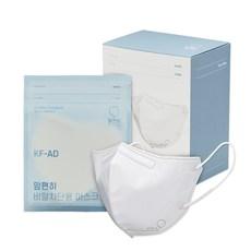 맘편히 비말차단 마스크 새부리형 WHITE 소형 KF AD​​