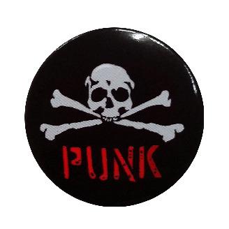 J024 - 해골 원형뺏지 (30mm)