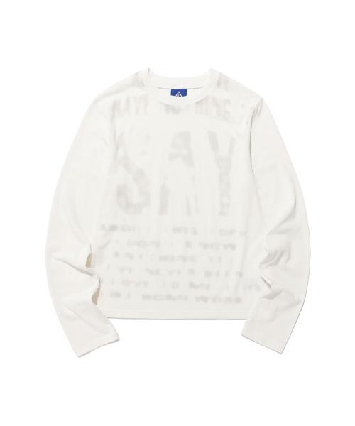 SAY BLUR LS TEE_WHITE(IK2FSMT552A)