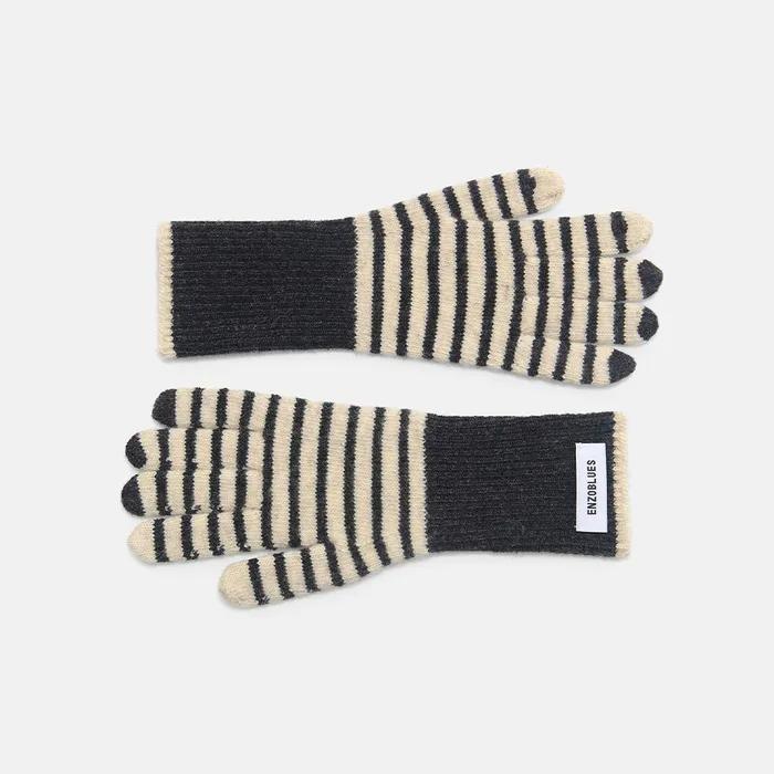 스트라이프 울 롱 글러브 (Black Stripe)