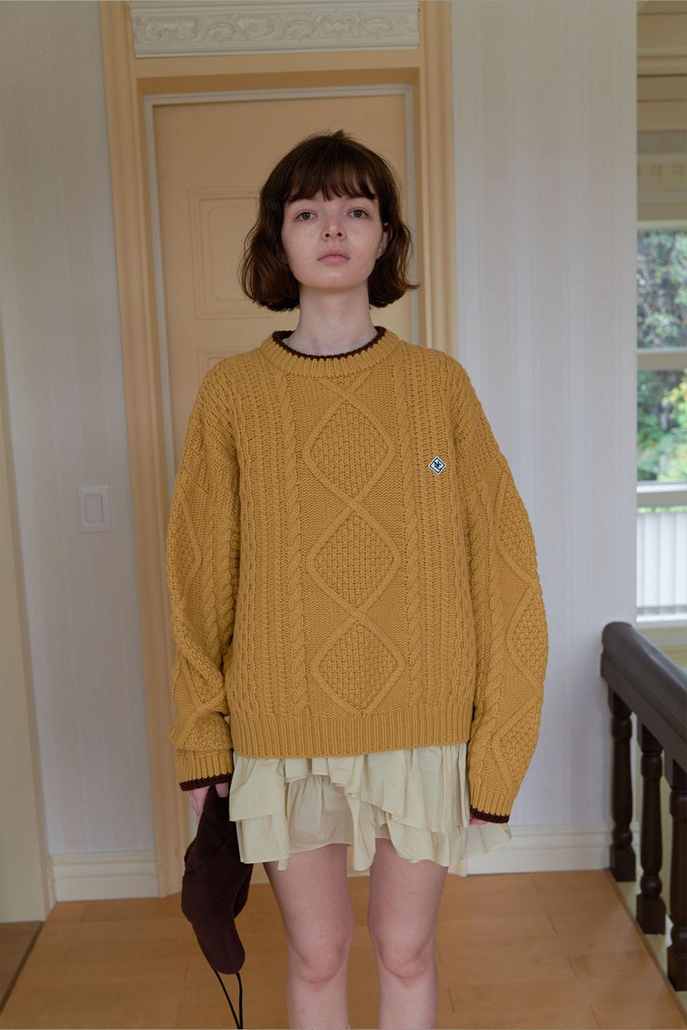 5. Cable knitwear _ Mustard
