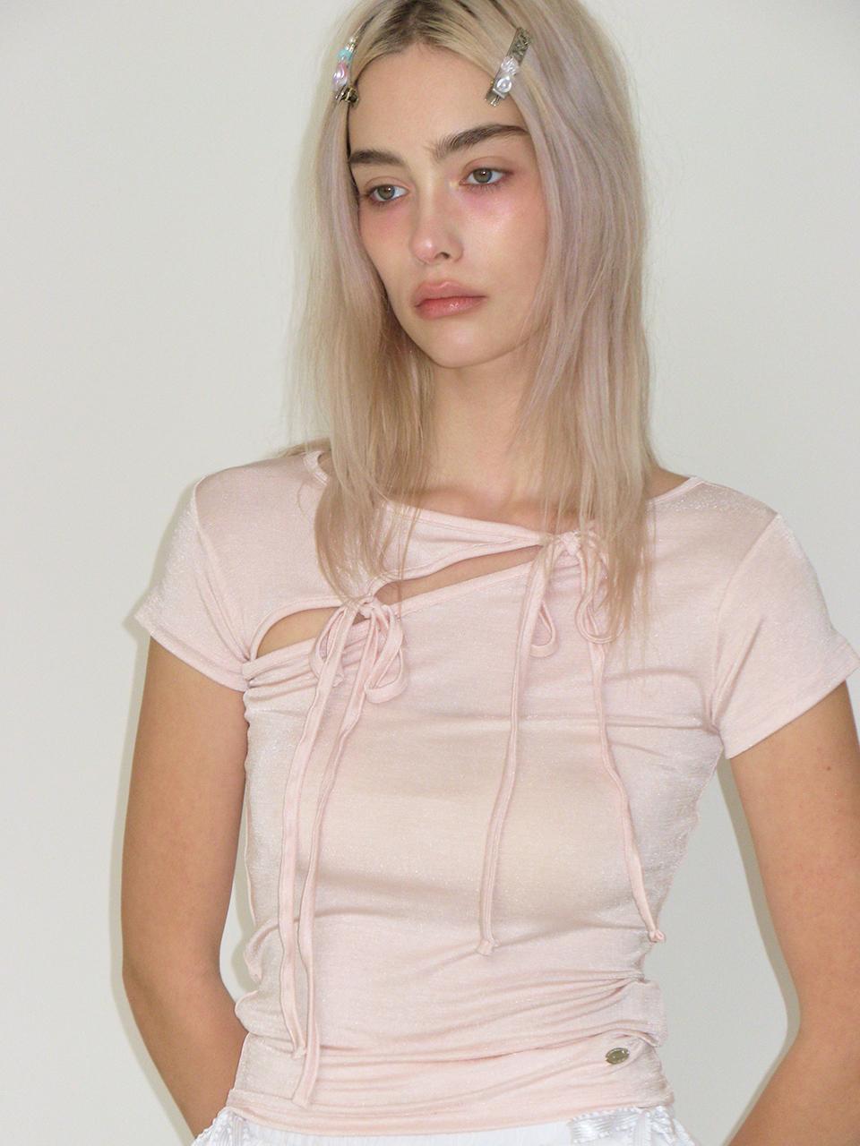 [Release 5/22] STRING SLIT TOP_PINK