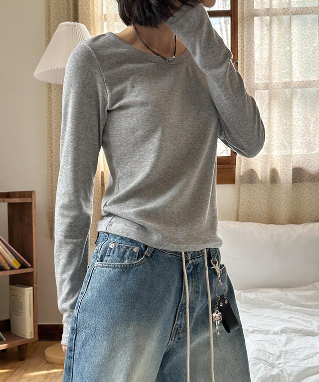 데일리쥬 [MADE] 리세프 레이어드 라운드넥 티셔츠 (반소매/긴소매)