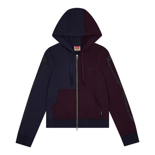 1/2 SAFETY ASURA HOOD ZIP UP (PURPLE/NAVY)