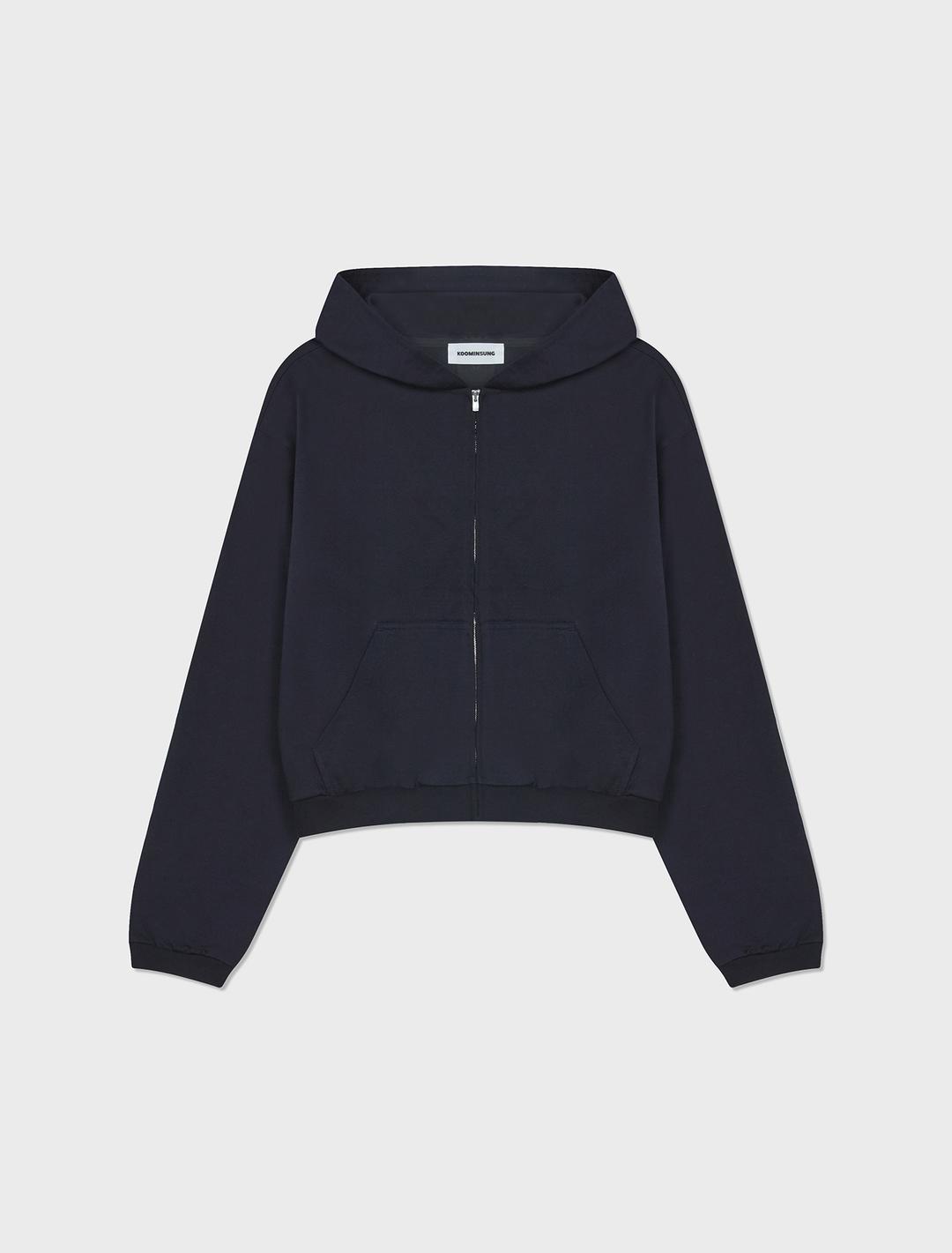 [20%]SHORT ZIP-UP HOODIE NAVY 158,000
