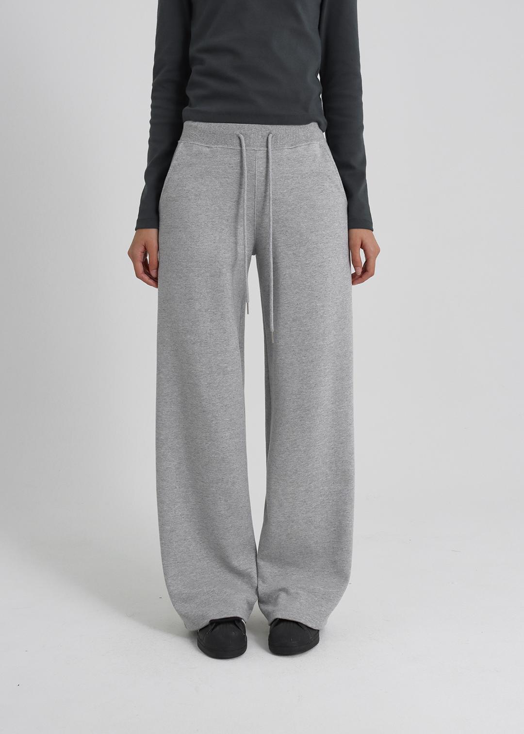 블랙업 [1천장판매] [B-BASIC] 라이트 스웨트 스트레이트 밴딩팬츠