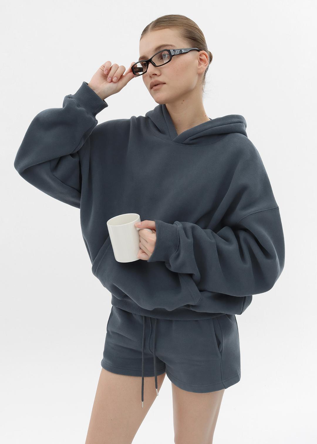 [B-BASIC] 기모스웨트 오버핏 후드티