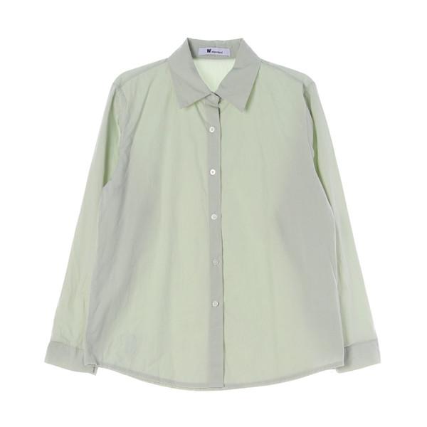 더블유스탠다드 (M)민트 단추 셔츠