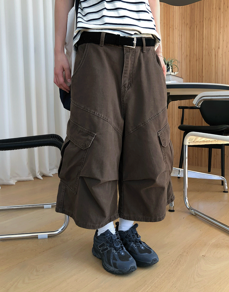 슬로 빈스 라인 워크 카고 버뮤다 (3color)