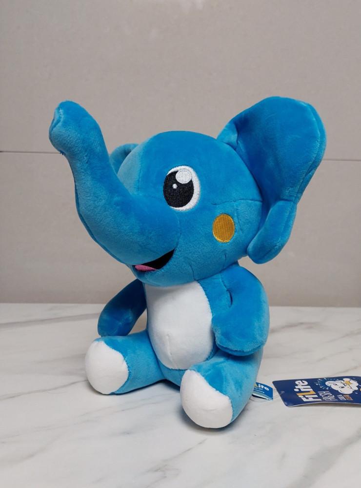 진로두꺼비 굿즈 필라이트 코끼리 필리인형(파랑) 25cm 봉제인형 애착인형