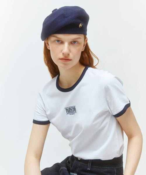 W CLASSIC LOGO RINGER TEE white
