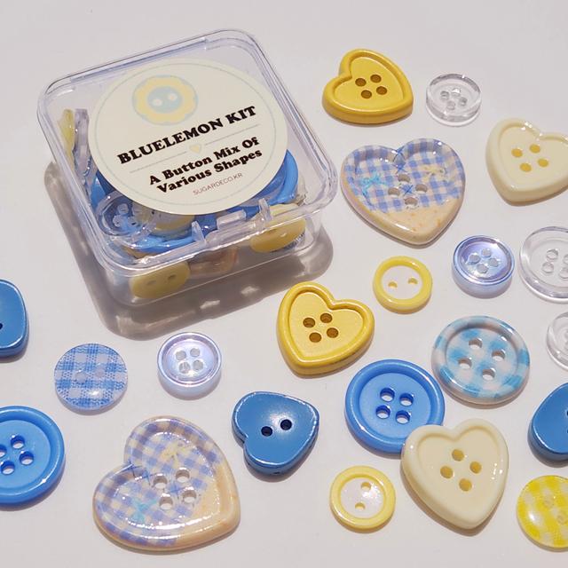 블루레몬 단추 diy