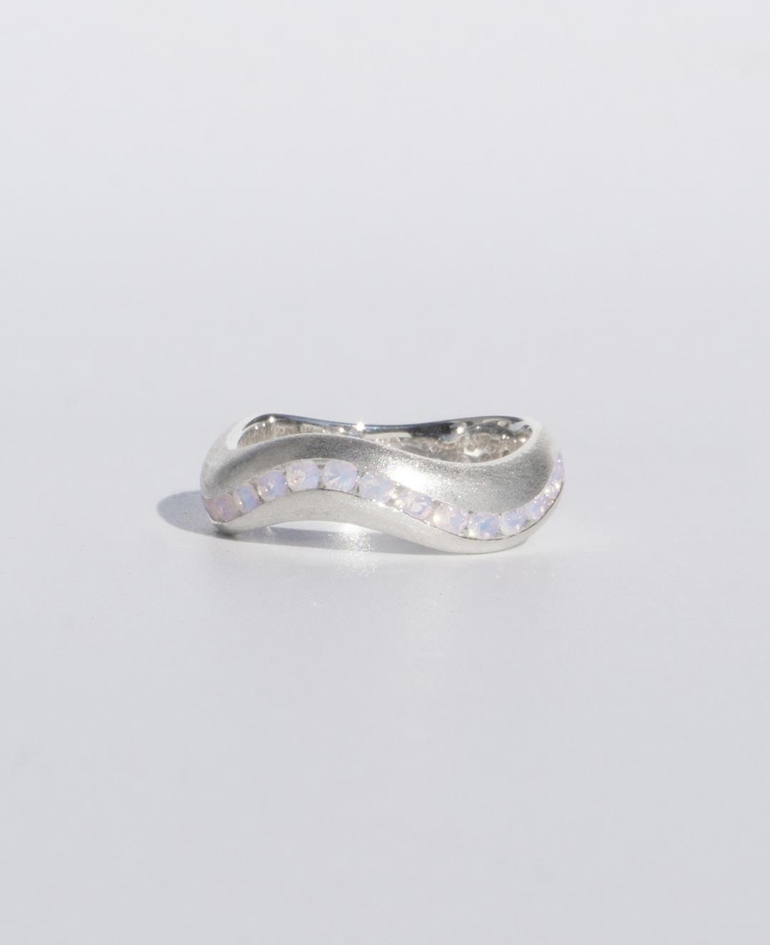 Cosmic Channel Ring - Pink Opal