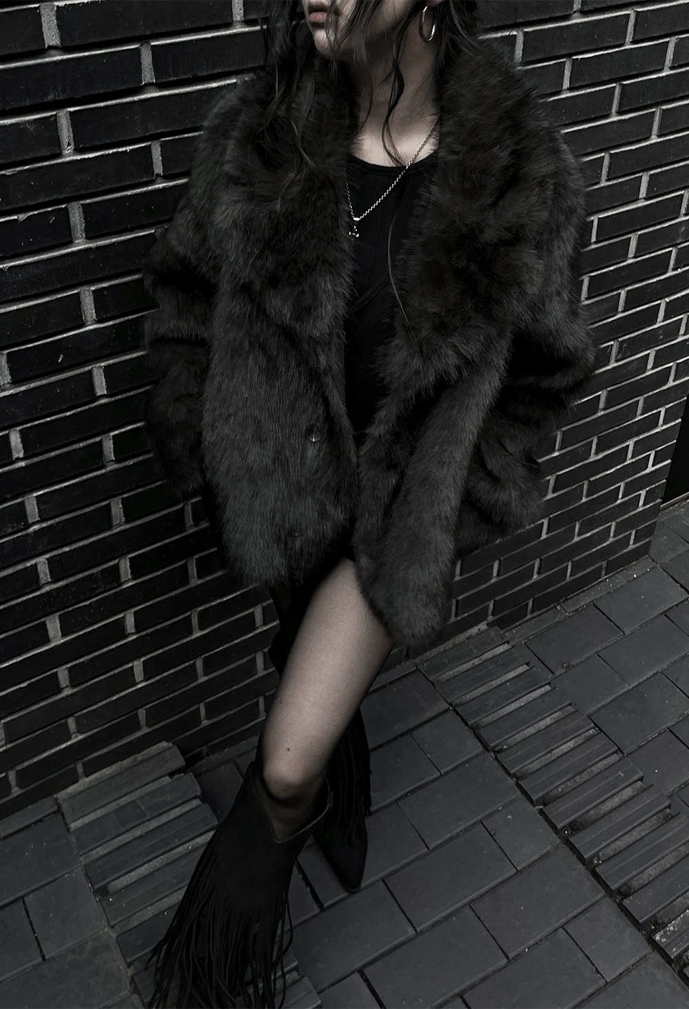 [양면착용가능] reversible fur mustang jacket