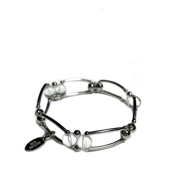 SILVER BALL lINE BRACELET