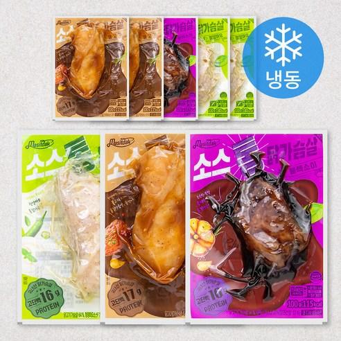 맛있닭 소스 통 닭가슴살 불고기 100g x 3팩 + 청양마요 100g x 3팩 + 블랙소이 100g x 2팩 세트 (냉동)