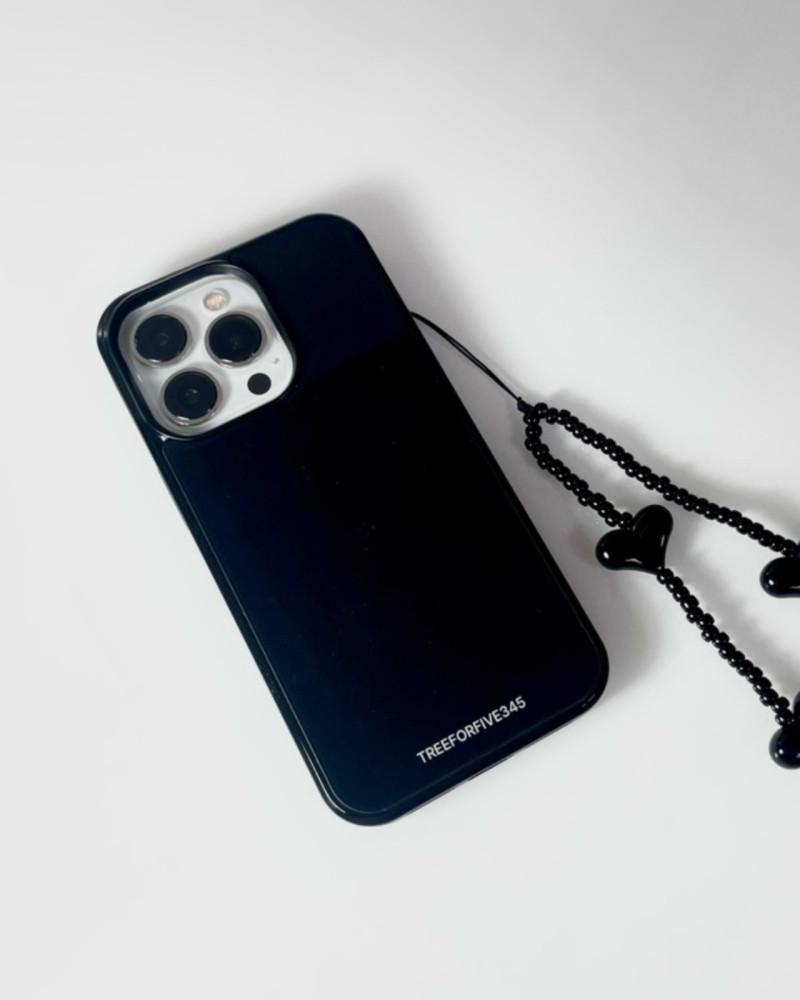 [SIMPLE] BLACK 글라스 범퍼케이스 유광 케이스 (맥세이프 추가 가능) / 트리포파이브345