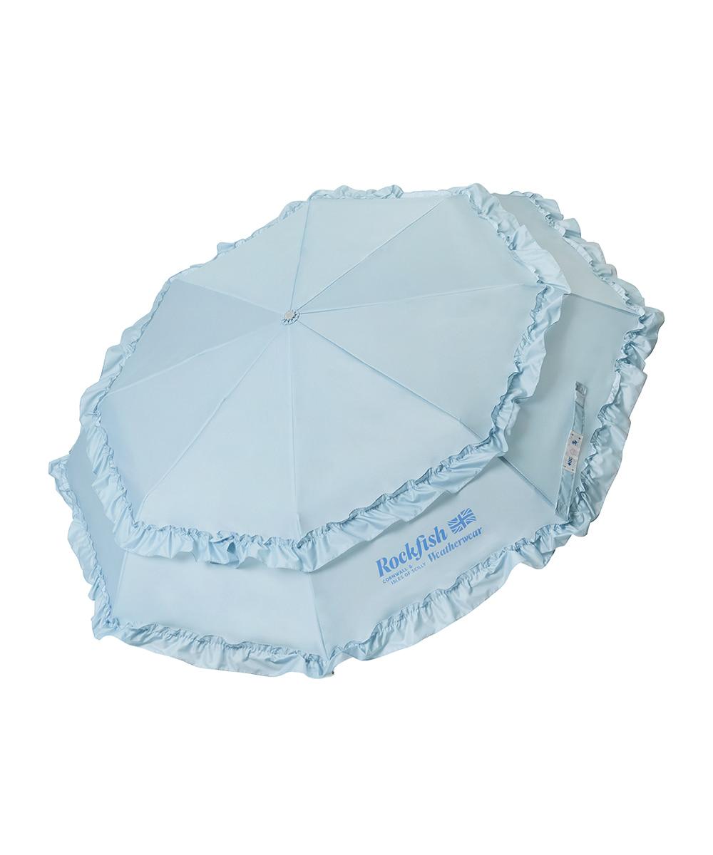 [× ILLIT] SHORT FRILLED UMBRELLA - SKY BLUE