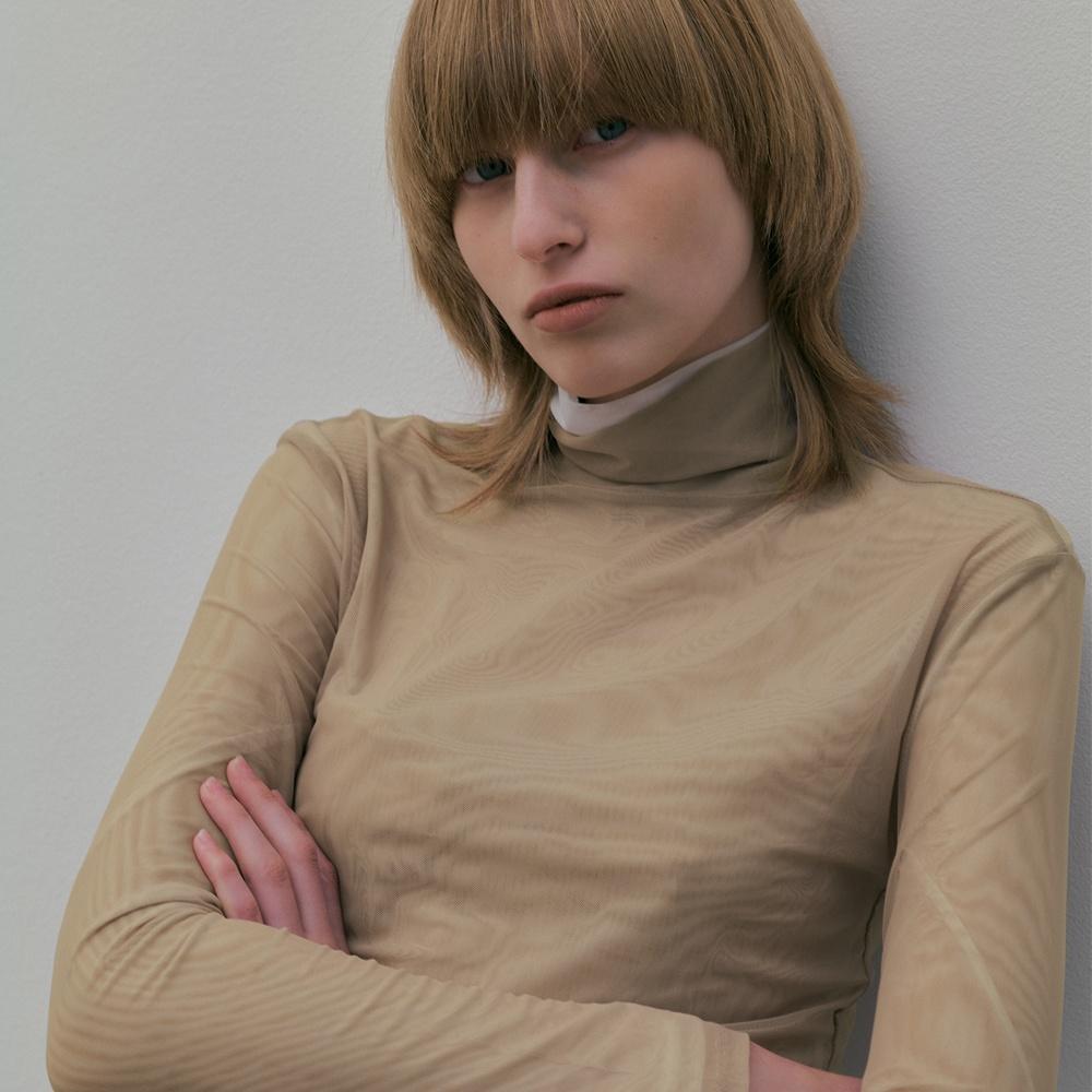 mesh pola top_deep beige