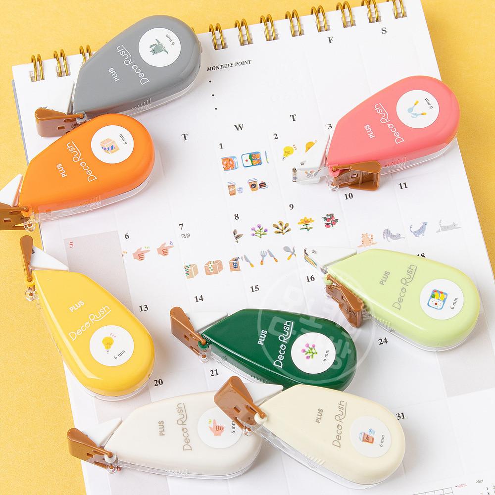 데코러쉬 일본정품 Deco Rush 플러스 데코테이프 6mm 20종 다꾸 아이템