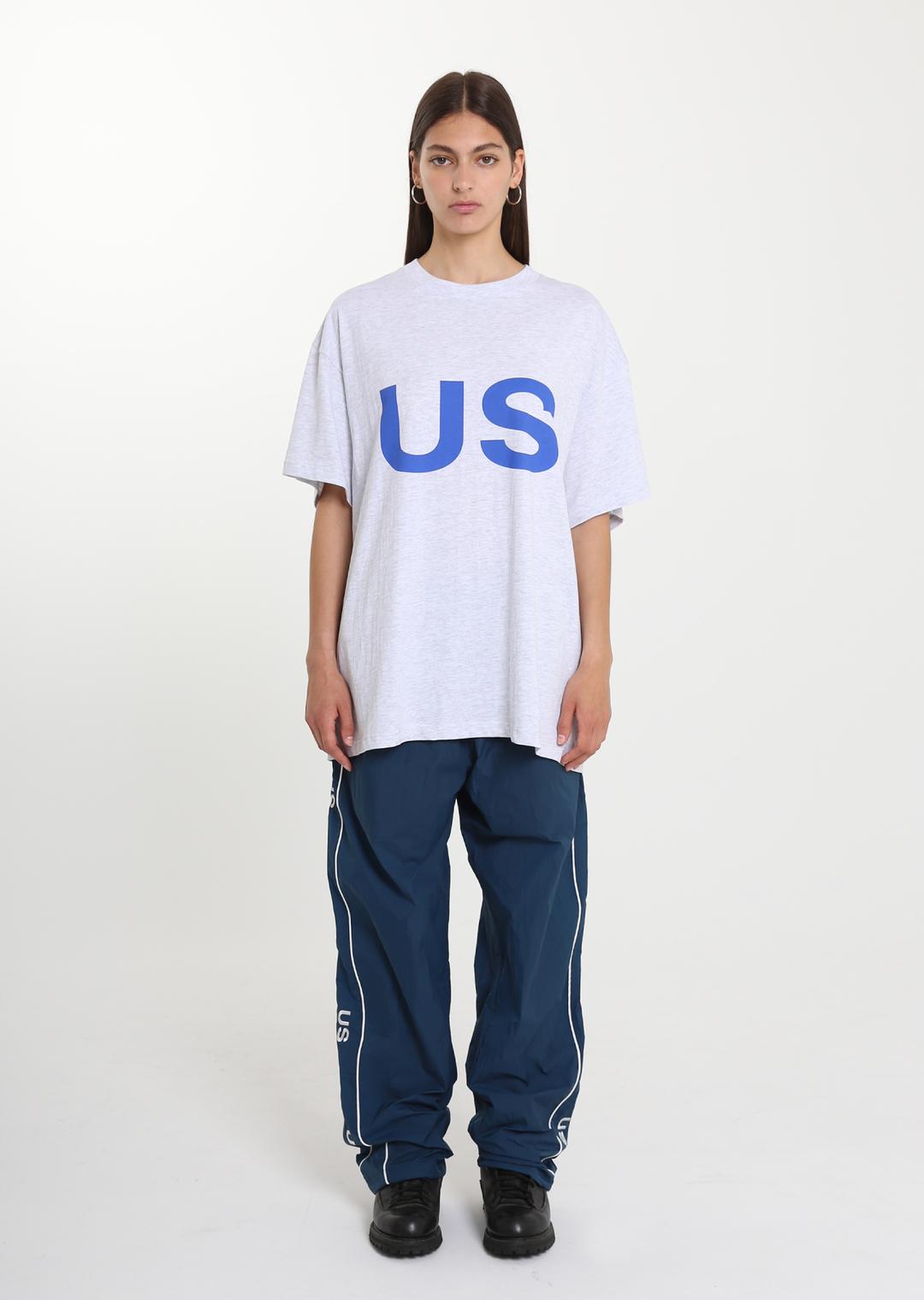 US LOGO T-SHIRT MELANGE GRAY