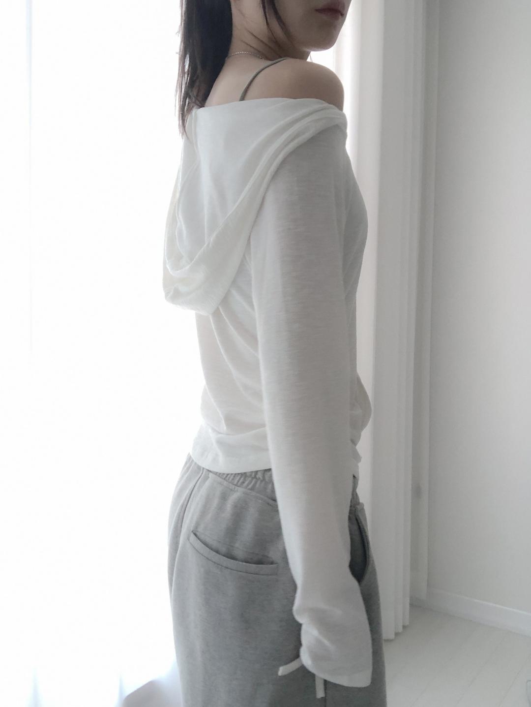 sheer string hoodie (2c)
