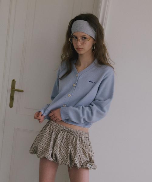 OVERDUE WOOL V-NECK CARDIGAN_BABY BLUE