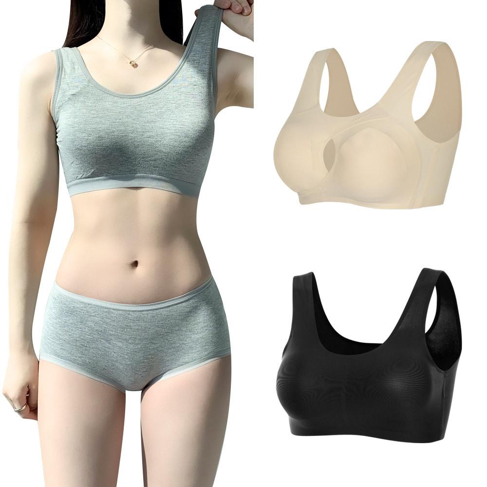 빅사이즈 시원한 심리스 누디 노와이어 브라탑 브라렛